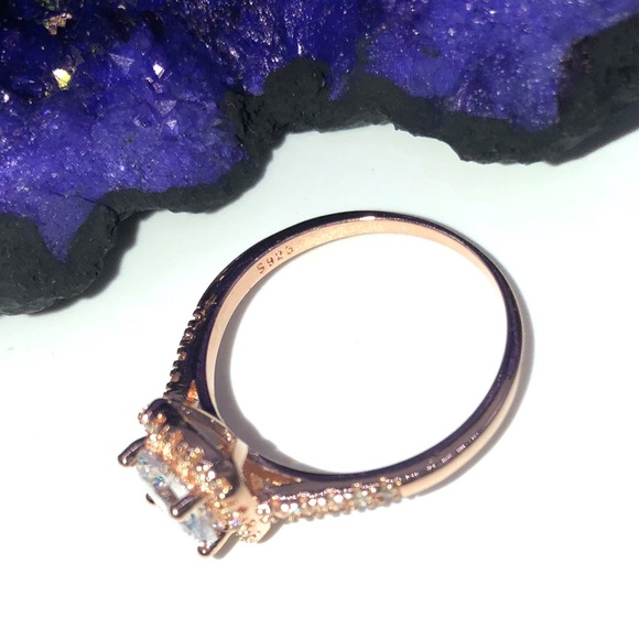 Princess Cut Engagement Ring Wedding Band 8.75 & 6 - Picture 6 of 8